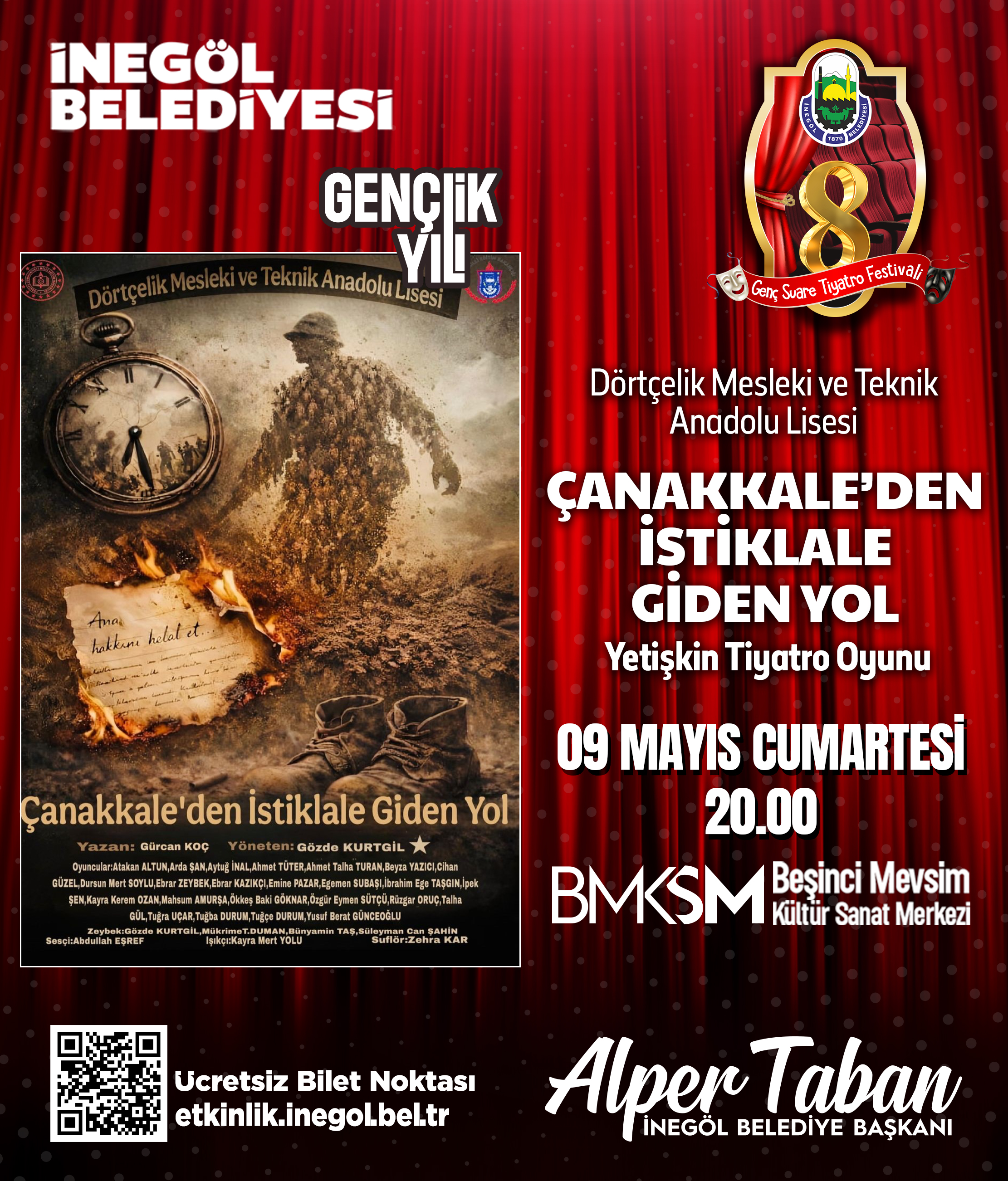 Dörtçelik Mesleki ve Teknik Anadolu Lisesi ''Çanakkale'den İstiklale Giden Yol'' Yetişkin Tiyatro Oyunu