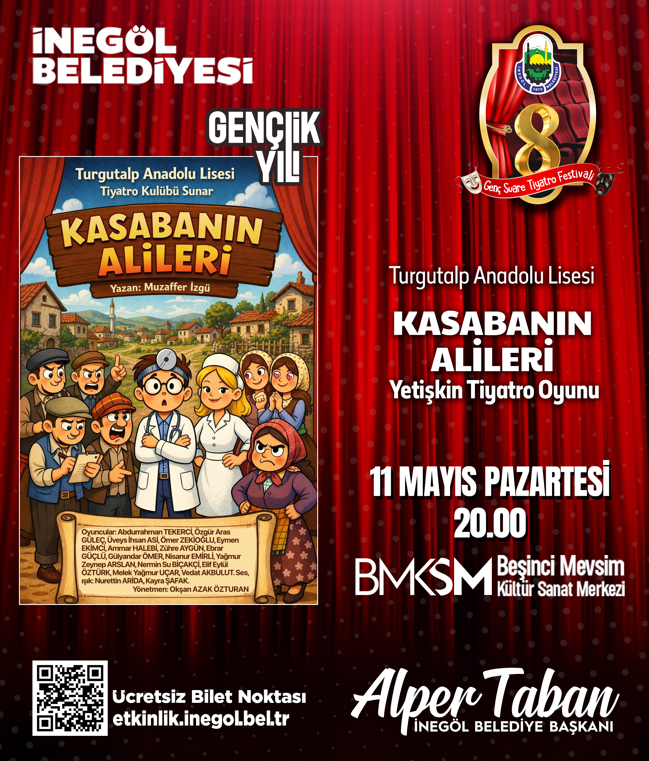 Turgutalp Anadolu Lisesi ''Kasabanın Ali'leri'' Yetişkin Tiyatro Oyunu