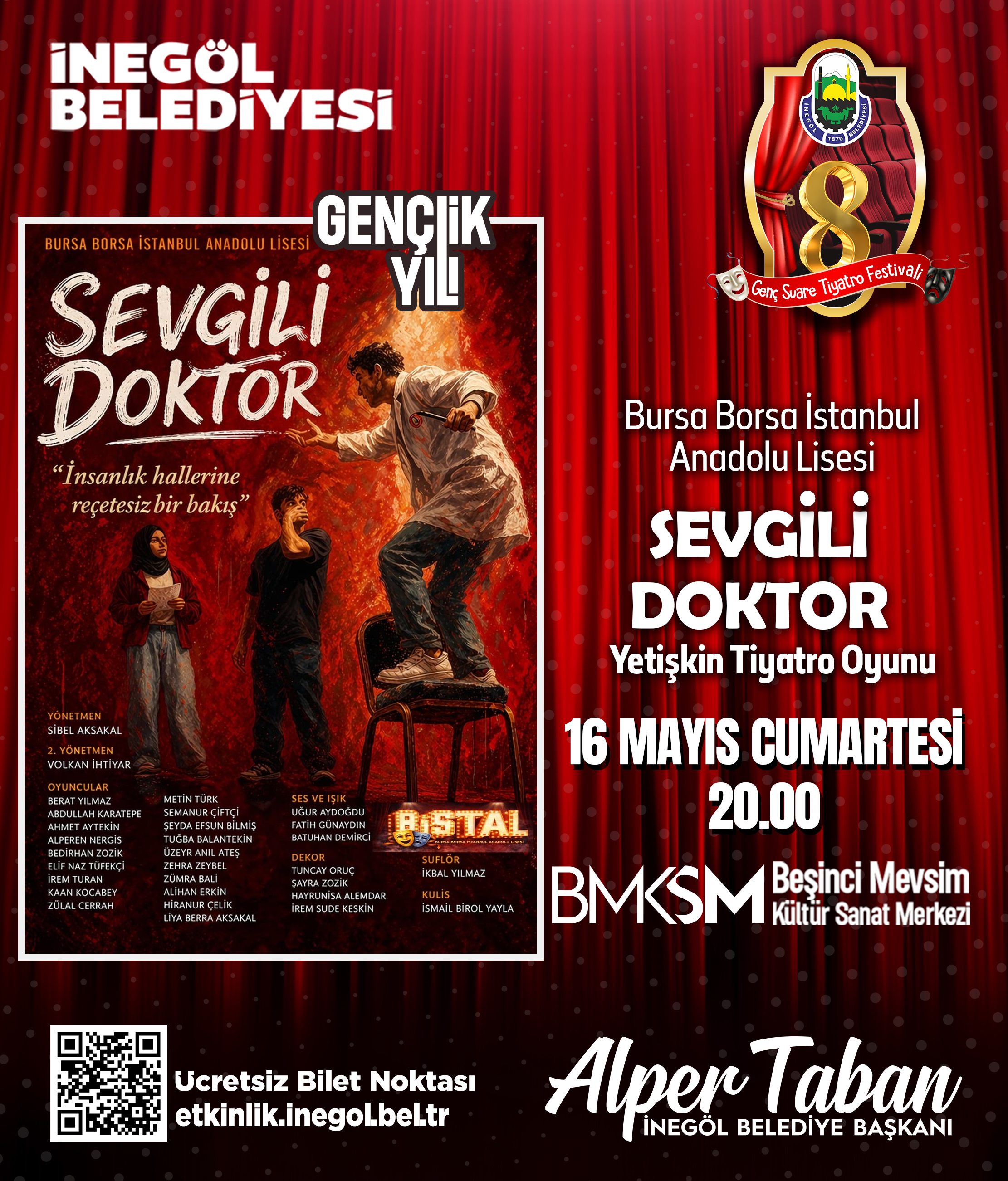 Bursa Borsa İstanbul Anadolu Lisesi ''Sevgili Doktor'' Yetişkin Tiyatro Oyunu