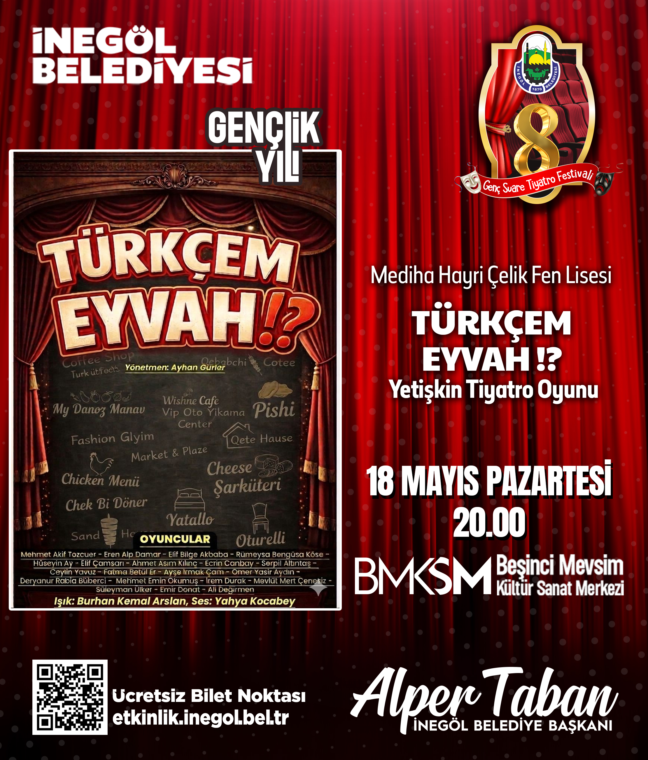 Mediha Hayri Çelik Fen Lisesi ''Türkçem Eyvah'' Yetişkin Tiyatro Oyunu